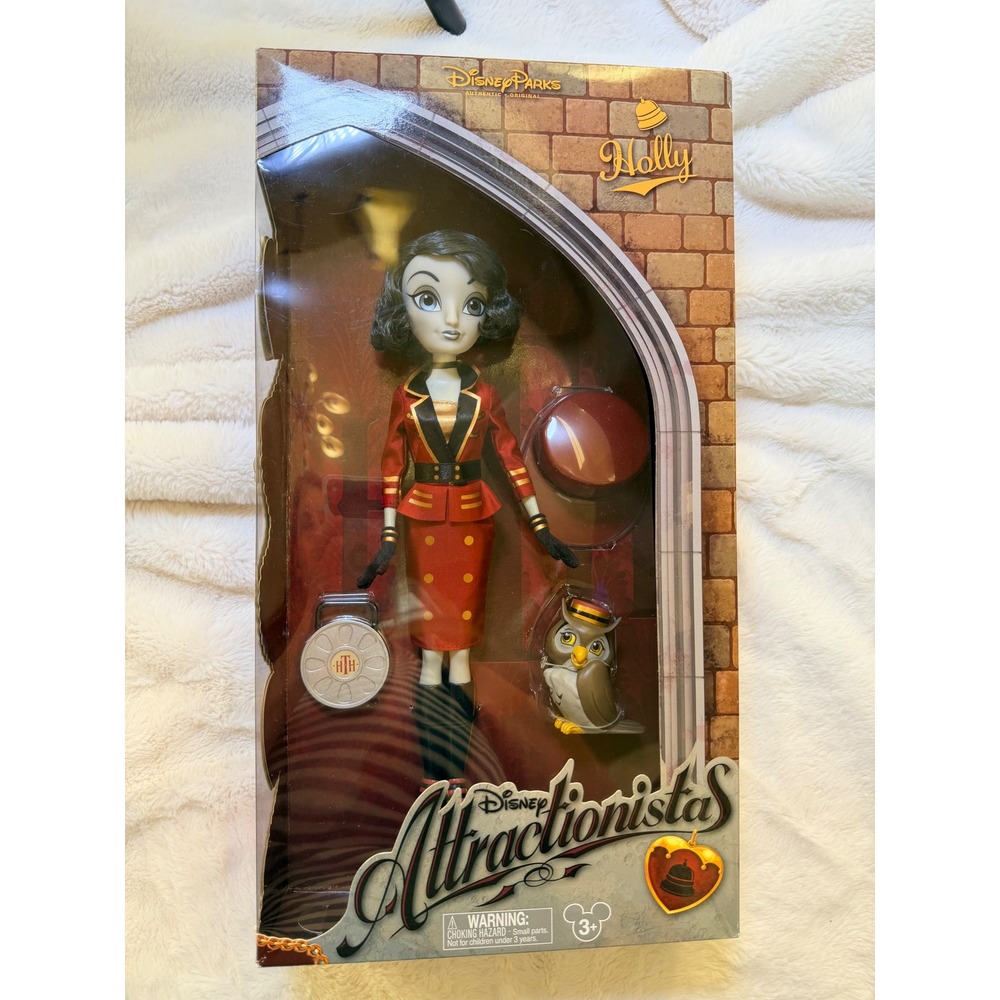 NIB Disney Parks Attractionistas Holly Tower of Terror Doll with Owl Pet Terra